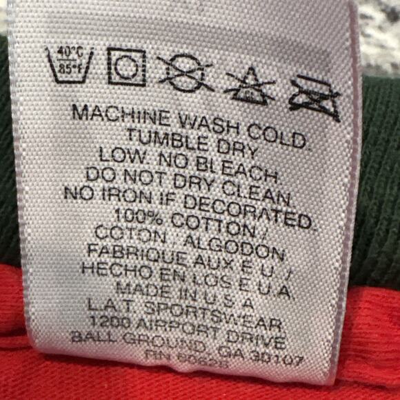 Size XL Vintage Sportswear Shirt Massachusetts Single Stitch Red Green Christmas - Picture 8 of 10